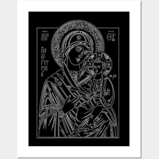 Icon of Virgin Mary and Jesus Posters and Art